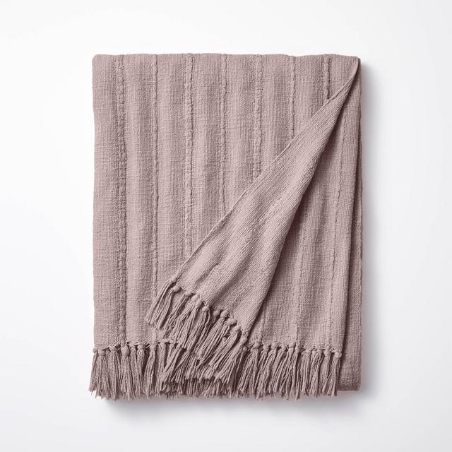 60"x86" Oversized 100% Cotton Bed Throw Blush - Threshold™ designed with Studio McGee