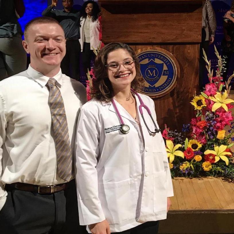 Robyn's medical school white coat ceremony