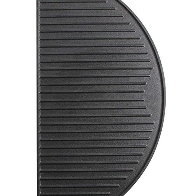 18 inch Cast Iron Griddle Reversible Half Moon Big Green Egg Accessories,Cast Iron Griddle for Large Big Green Egg & Kamado Joe (18 inch)