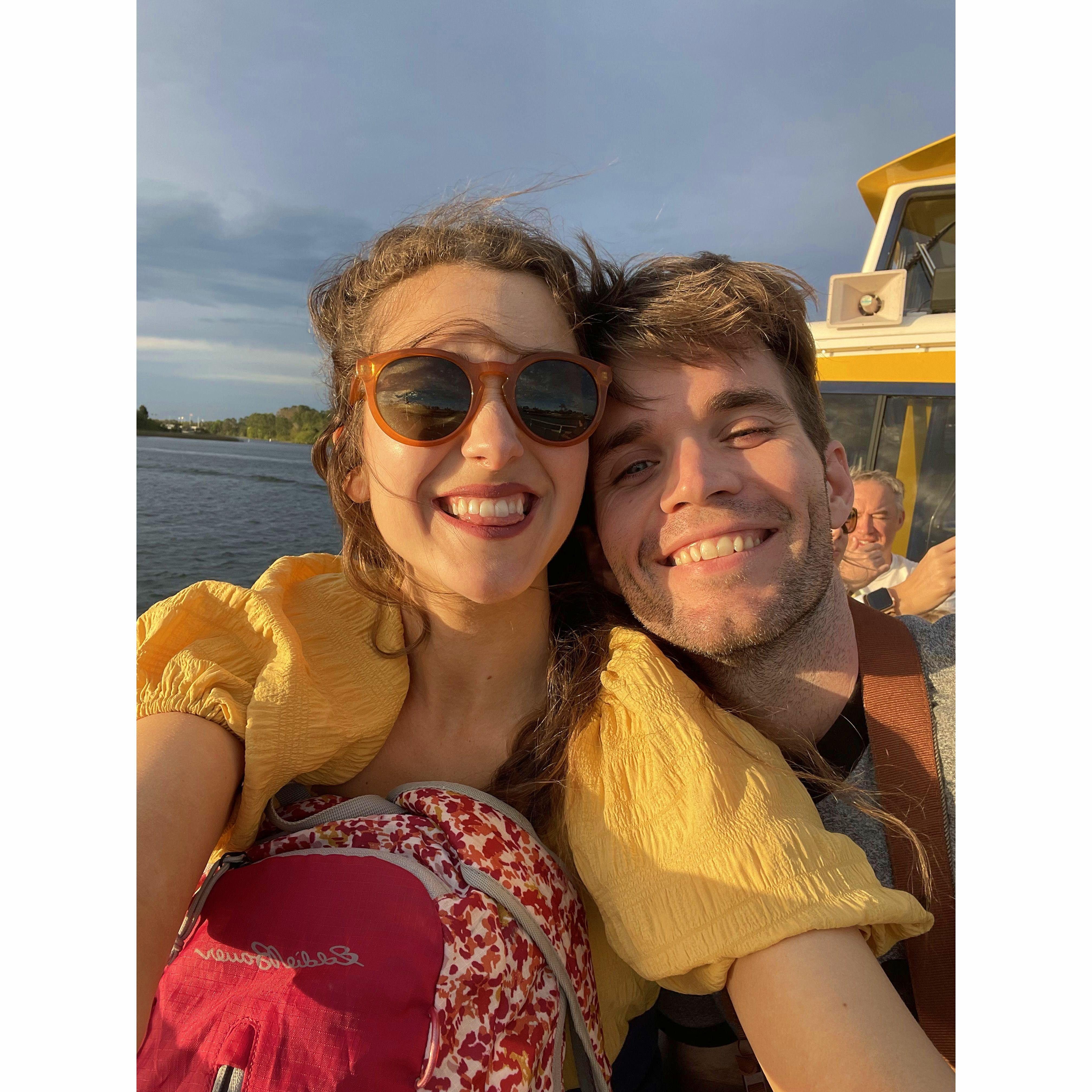 Sunset boat ride in Florida