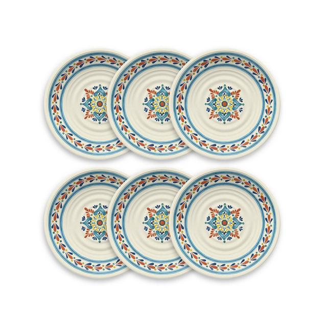 TarHong LaCena Medallion 6-Piece Dinner Plate Set, 10.5"
