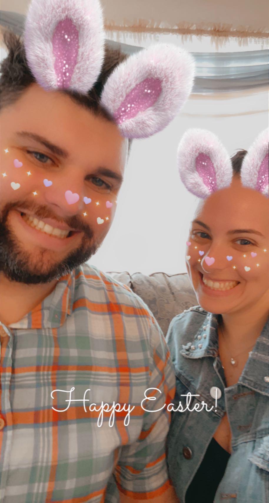 Happy Easter from these cute bunnies!