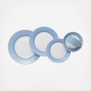 Cornflower Blue Lace 5-Piece Place Setting, Service for 1