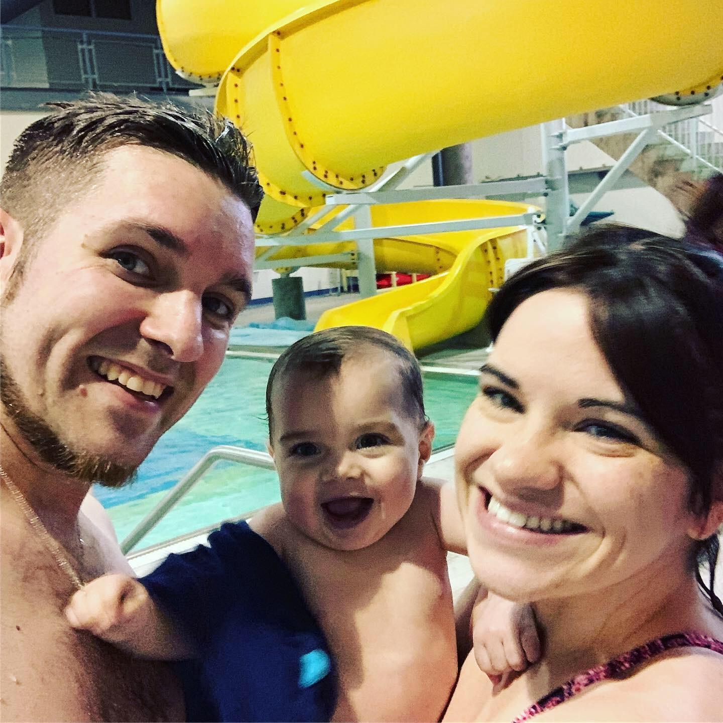 Tyler's first swimming lesson