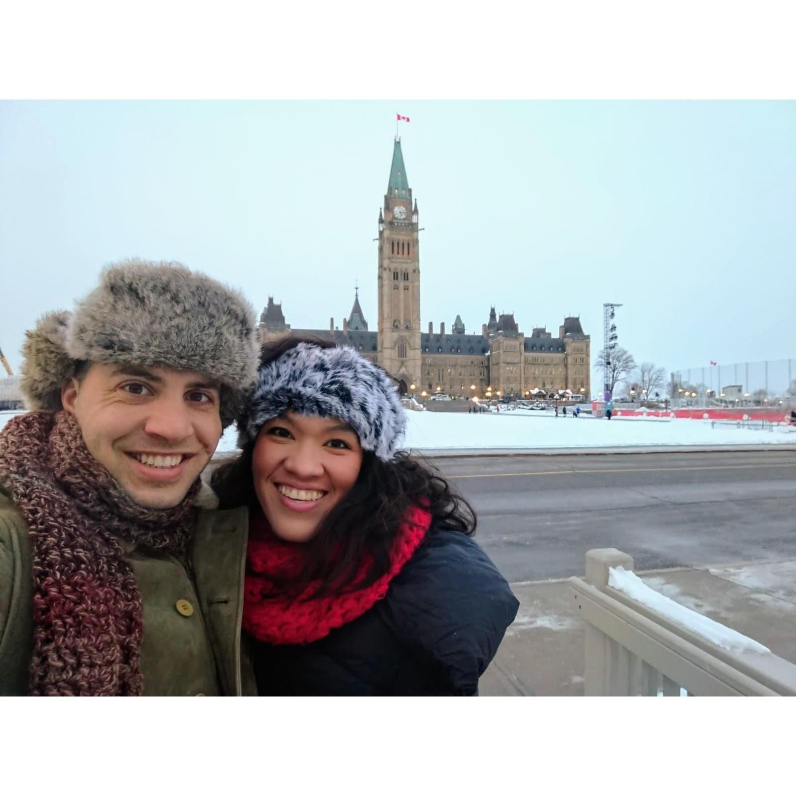 Allen and Ana have visited Canada many times for pleasure and other times to watch Ana paddle on the Rideau Canal.