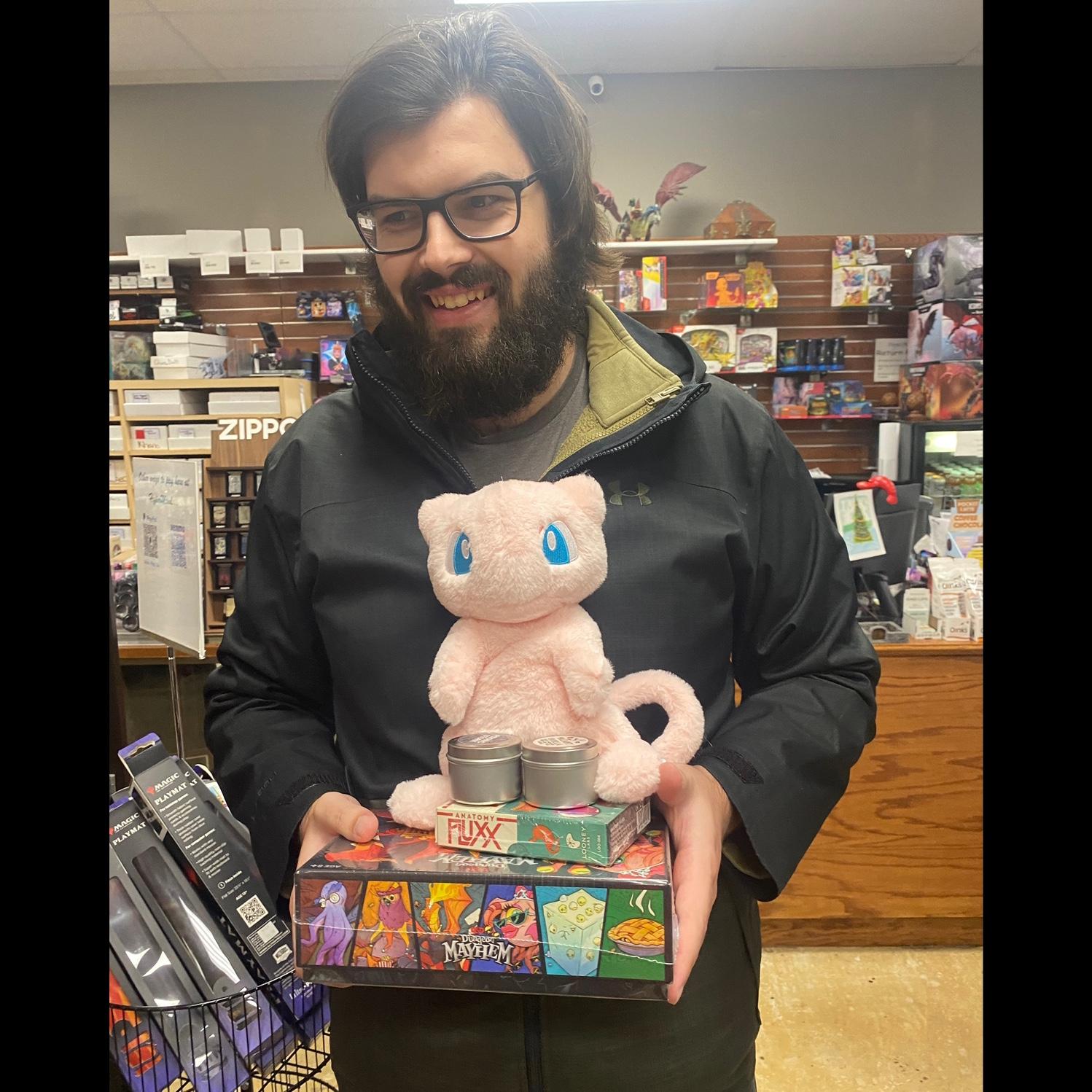 Quick trip to our local game store (Hypermind) for the essentials. Dalton (and sometimes Krista) plays Magic the Gathering here on Fridays, Burlington, North Carolina, January 2024