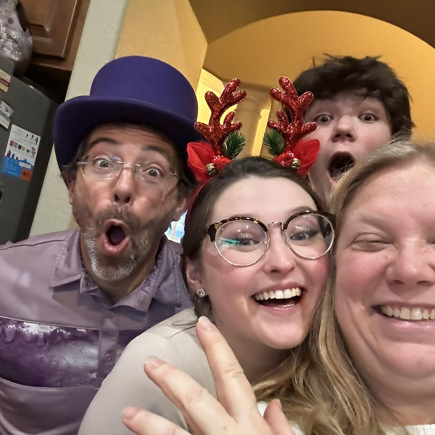 The whole family was there and happy for both of us.