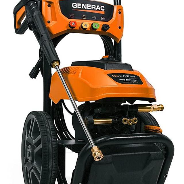 Generac 8888 2700 PSI 1.2 GPM Electric-Powered Residential Pressure Washer, 50-State / CARB Compliant