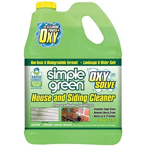 Oxy Solve House and Siding Pressure Washer Cleaner - Removes Stains from Mold & Mildew on Vinyl, Aluminum, Wood, Brick, Stucco - Concentrate 1 Gal.