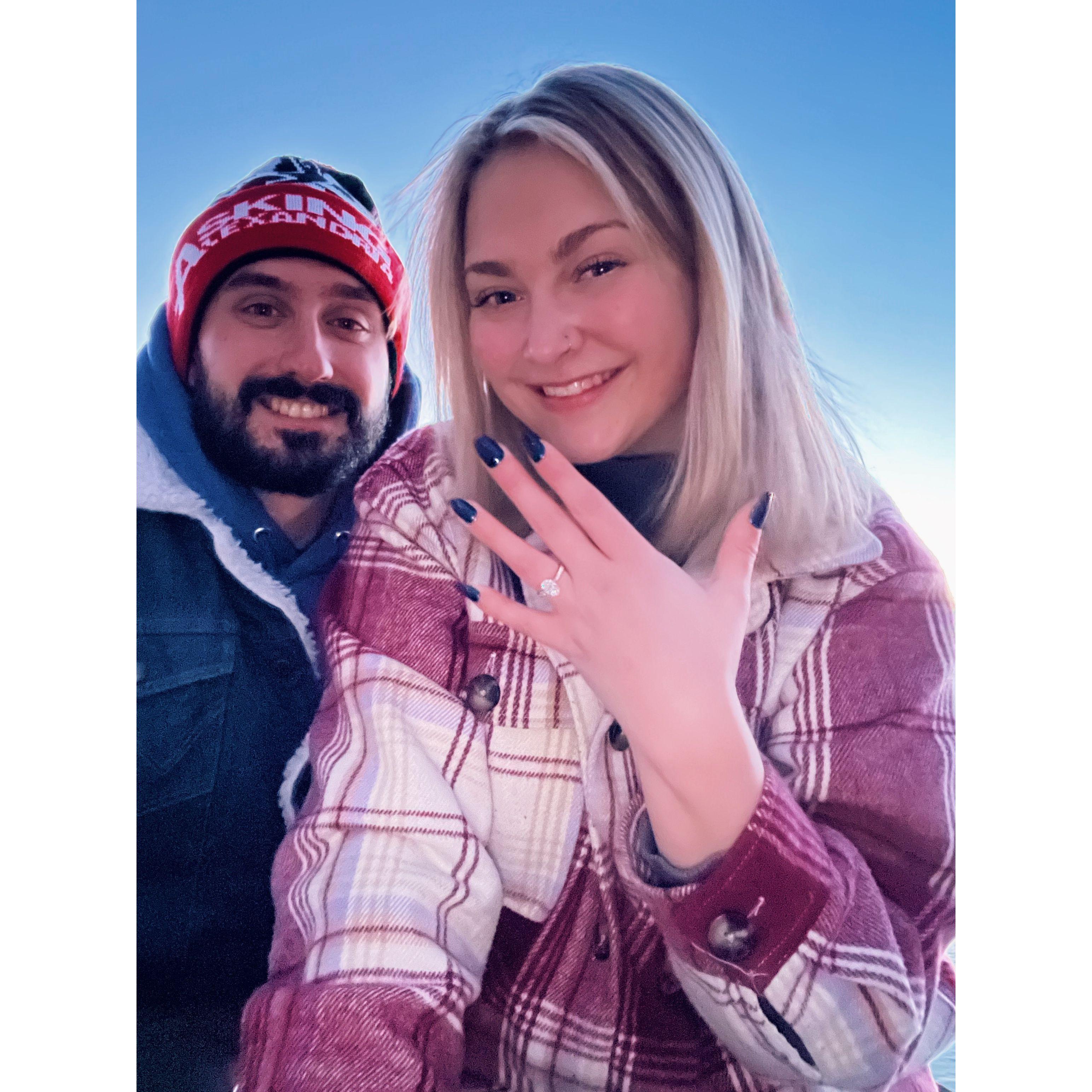 Right after he proposed in our favorite place on earth, Lake Winnie, NH

12.27.2022