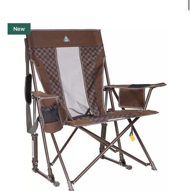 GCI Outdoor Comfort Pro Rocker 2.0 Chair Brown Checkered