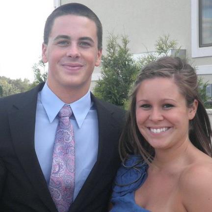 Freshman year of college, celebrating a wedding. 2009