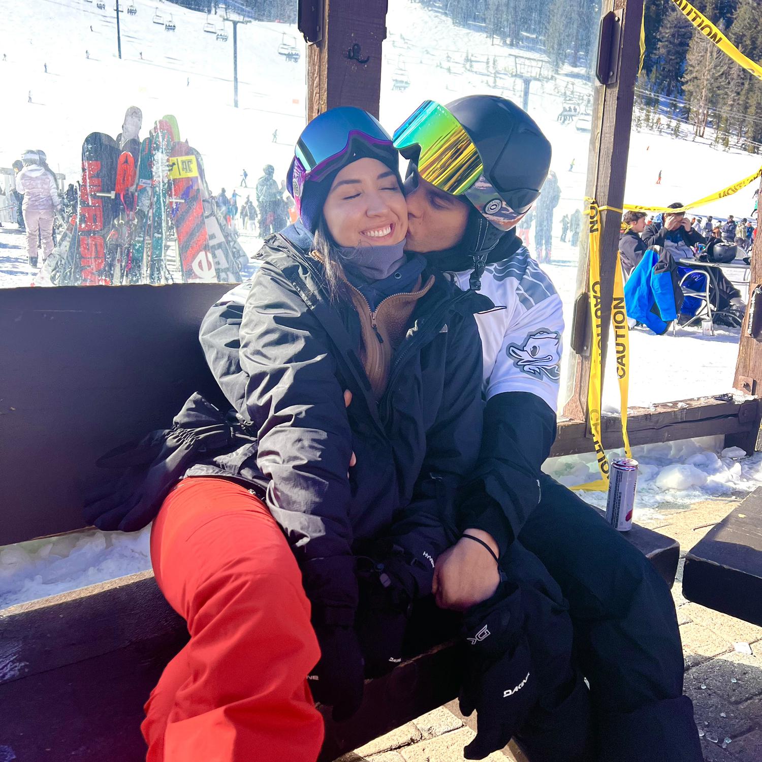 Kim will continue teaching Adan how to snowboard 🏂