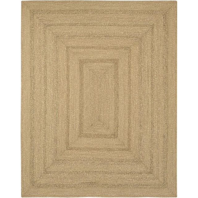 Nourison Natural Woven Seagrass Indoor Outdoor Area Rug Natural 6' x 9'