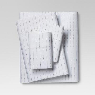 Organic Sheet Set (Queen) White/Gray Watercolors 300 Thread Count - Threshold™