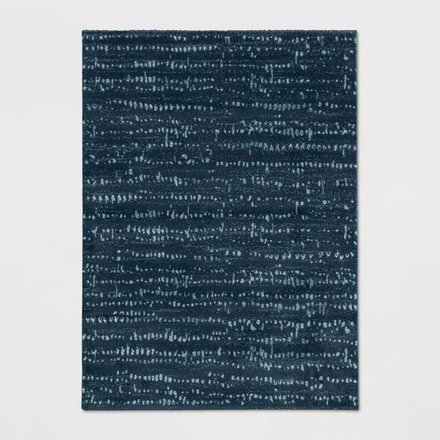 5'X7' Woven Fleck Area Rug Navy - Project 62™