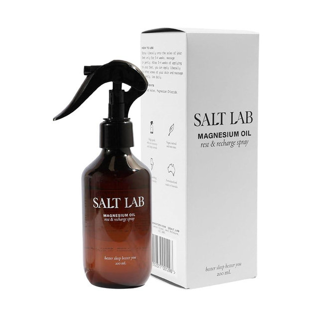 Salt Lab Magnesium Oil Spray, Gift for Relaxation, Topical Magnesium Spray for Adults, Non Sticky Formula, Supports Restful Sleep, Easy to Apply & Quick Drying, Fragrance Free, 6.8 Fl Oz, 1 Pack