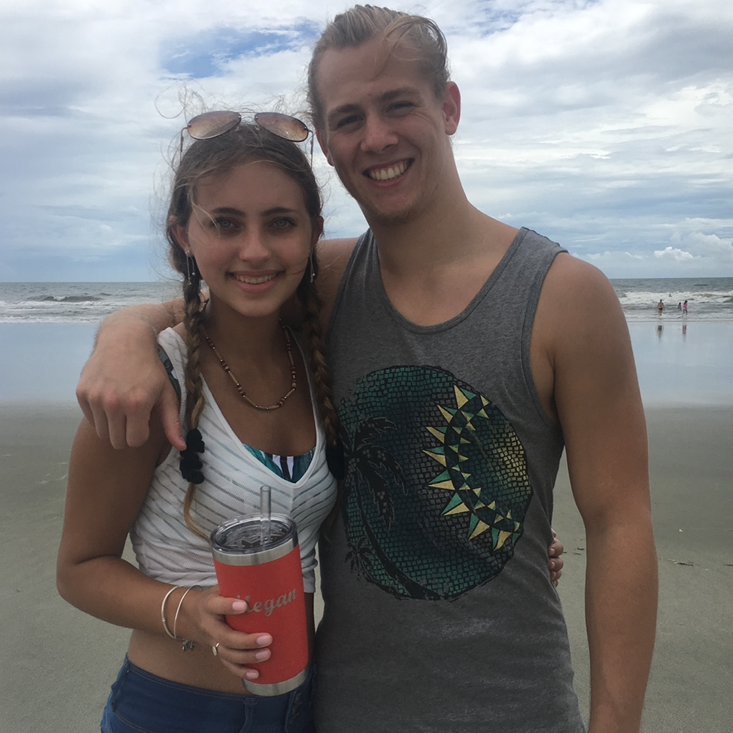 His first trip to my favorite beach; sunset beach!