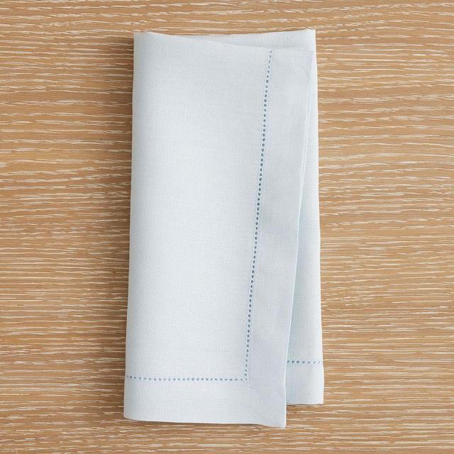Belgian Linen Napkins, Set of 12 - Blue Frost