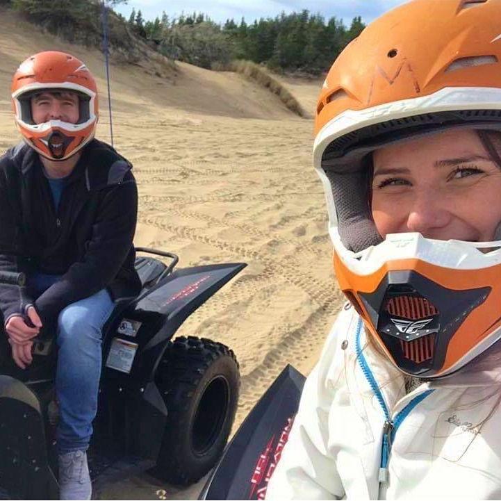 Almost killed ourselves on the sand dunes in Oregon 