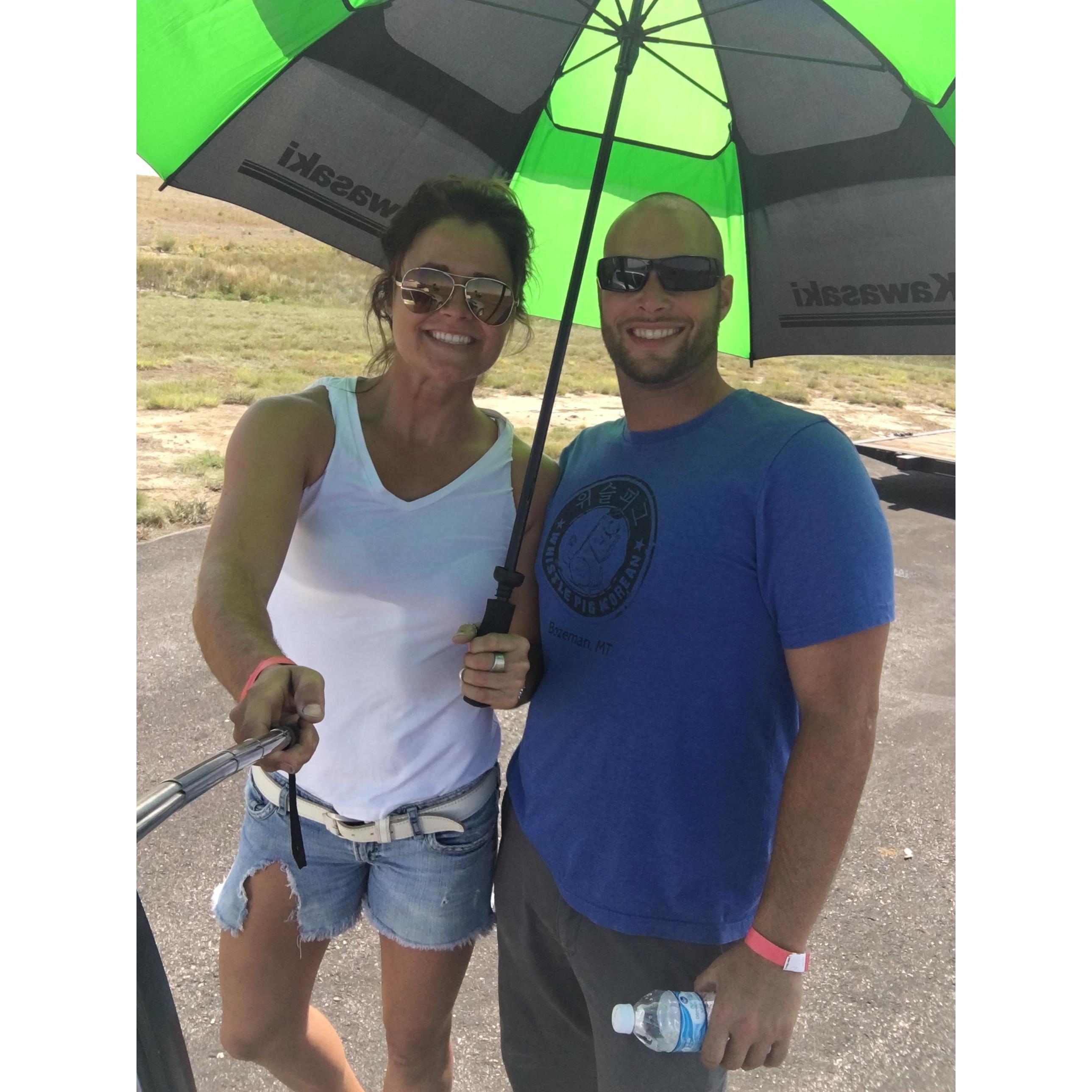 Second time hanging out.  Tell came to Colorado and we watched the Colorado Mile race, went road biking all over.