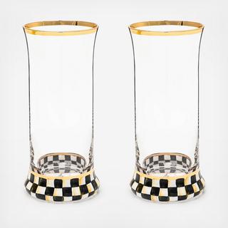 Courtly Check Highball Glass, Set of 2