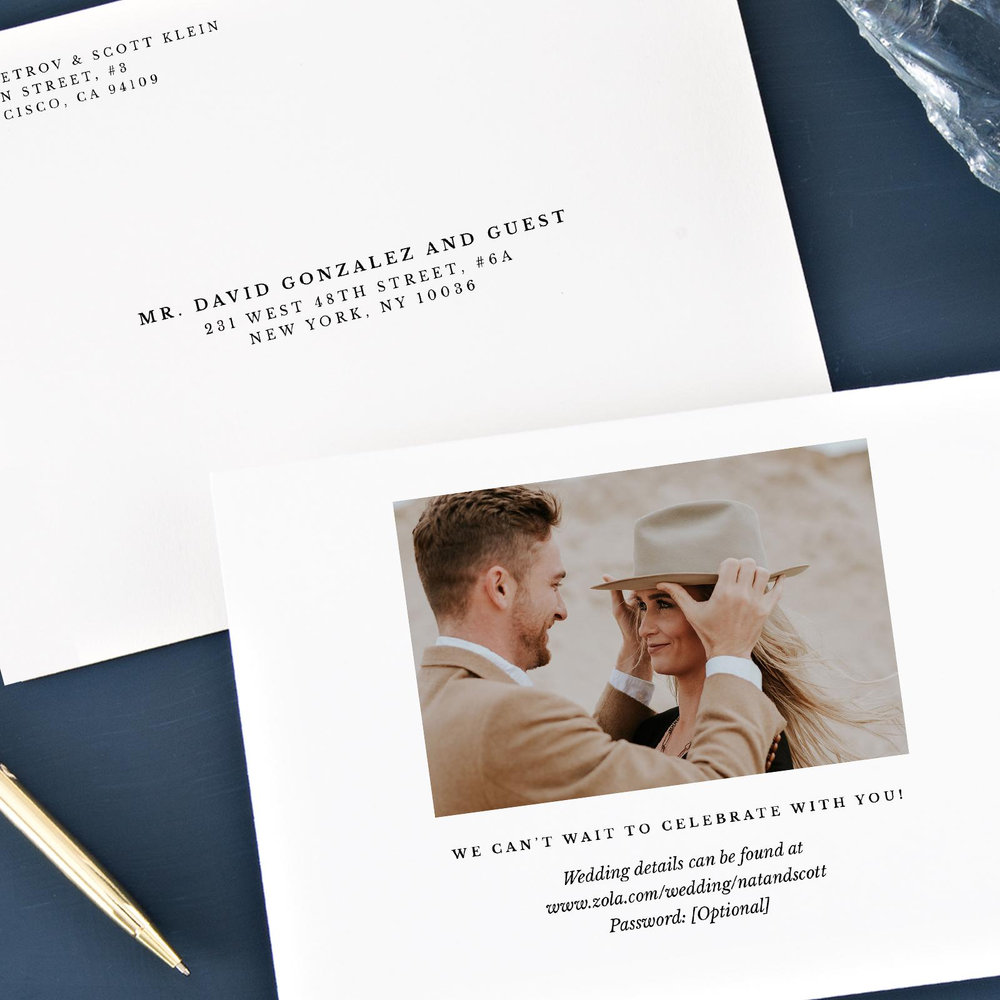 Monahan Landscape | Sage | Zola Wedding Invitations
