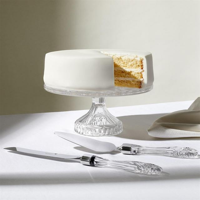 Lismore Cake Plate, Knife & Server