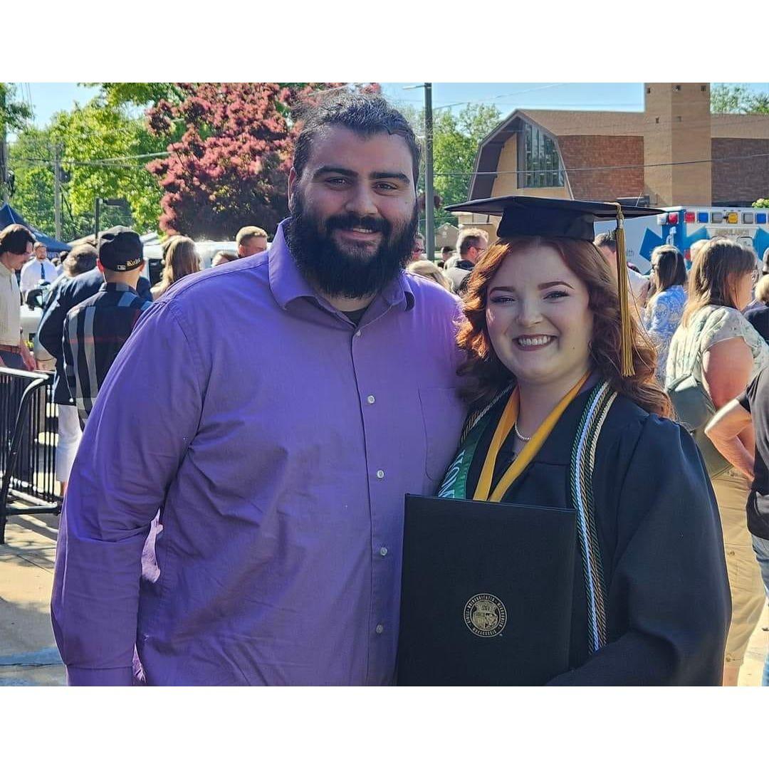 Us after Emma's graduation ceremony!