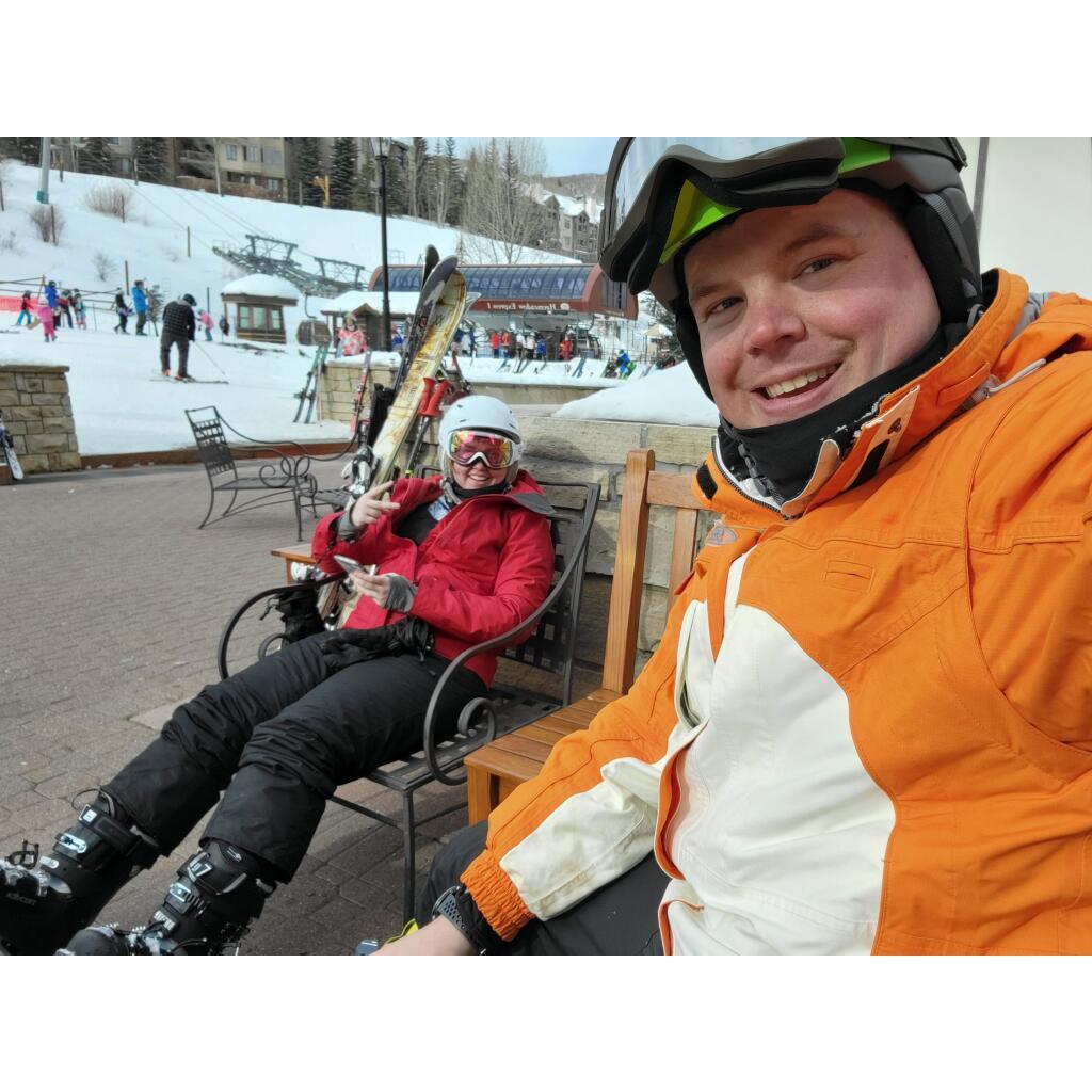 Our first time skiing together in Beaver Creek
