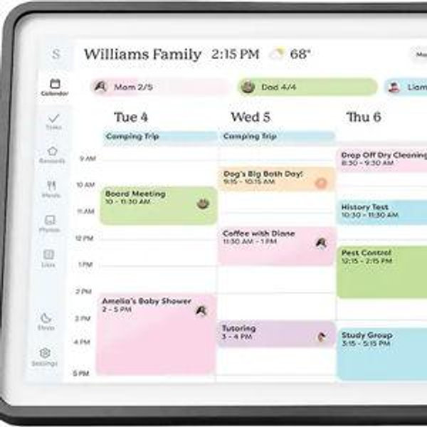 Skylight - Calendar 2: 15 Inch Touchscreen Smart Calendar and Chore Chart - Charcoal