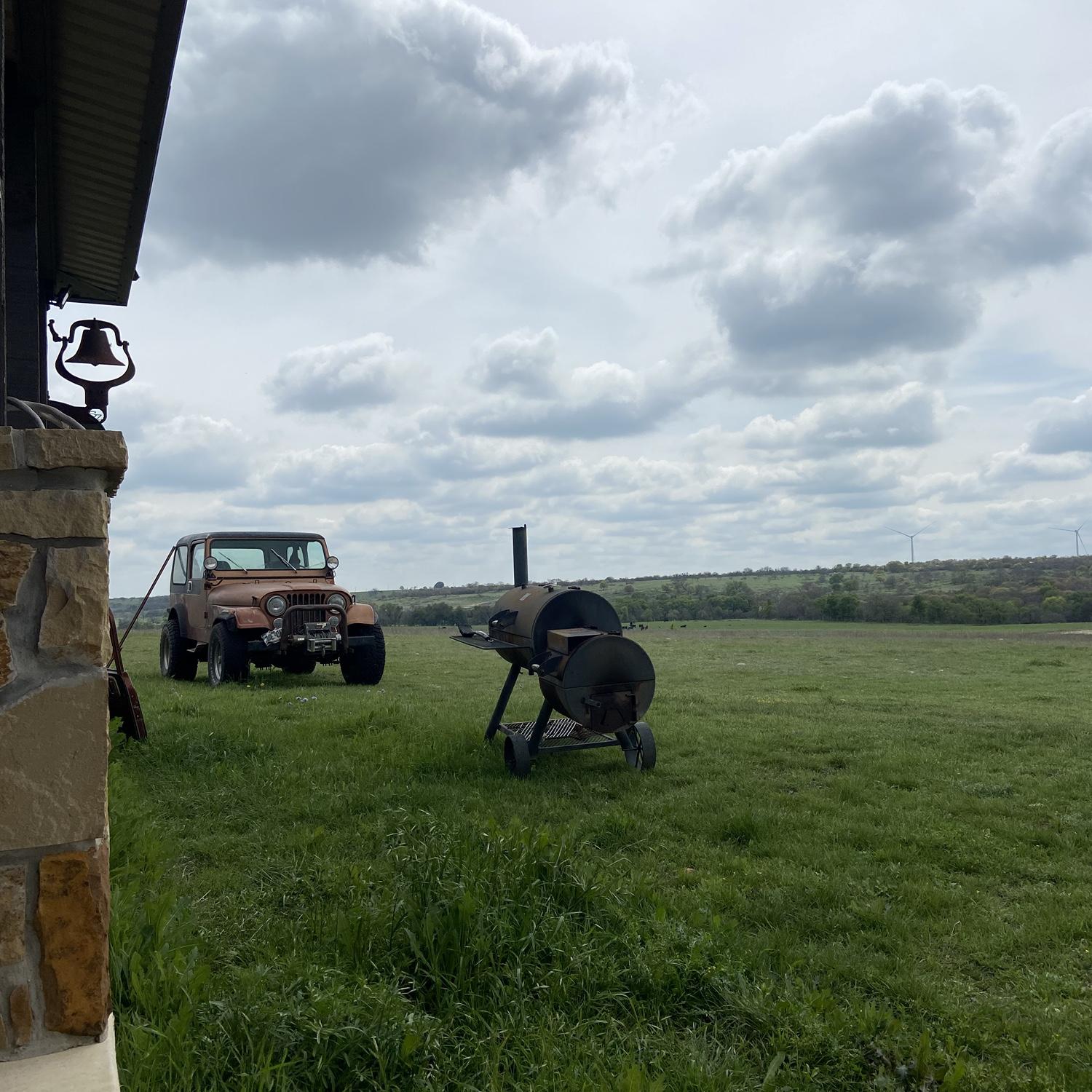 Sitting on the porch at the ranch together!
