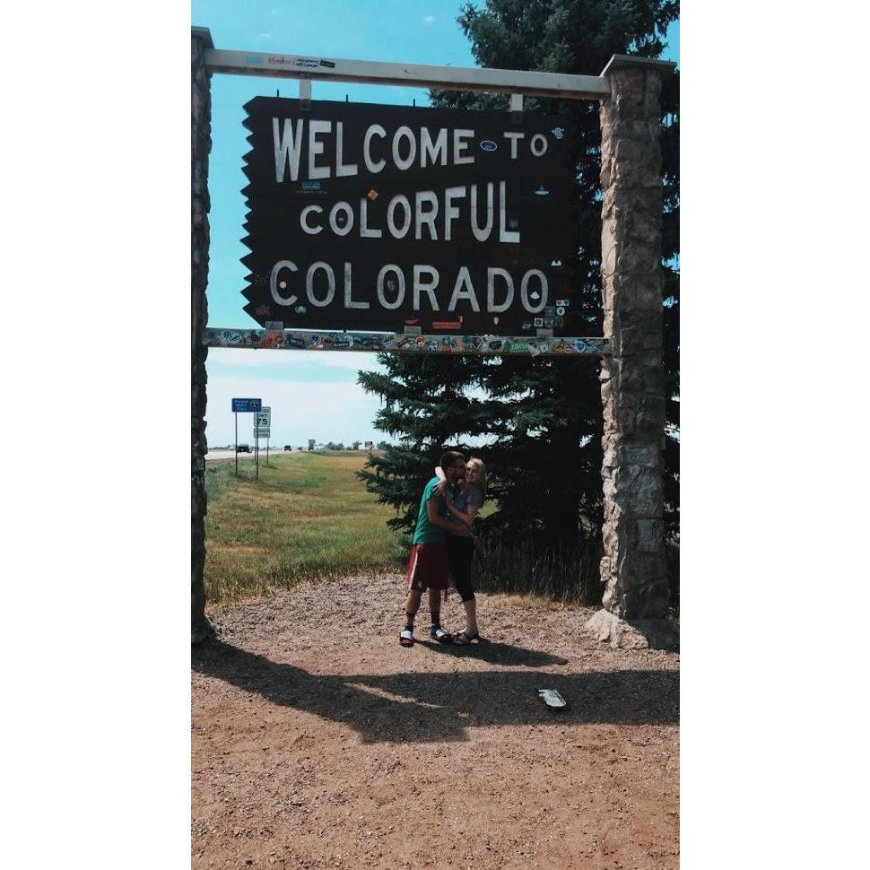 Taken after traveling for two days, this was the first time the couple had made their way to Colorado.