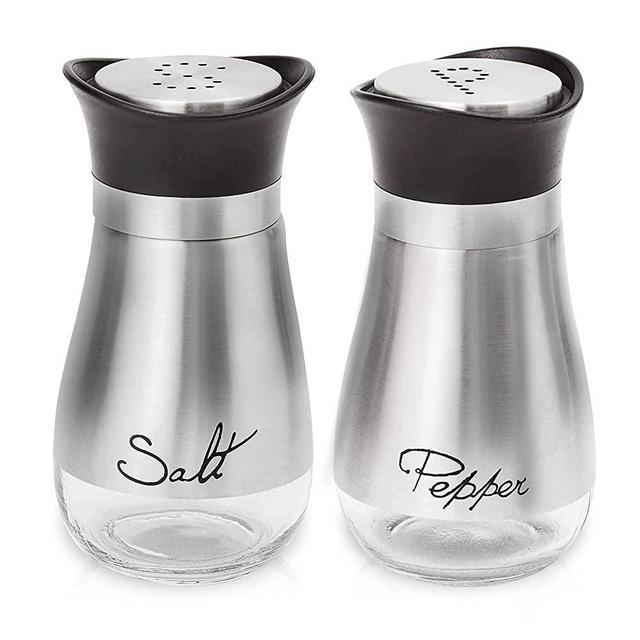 LARS NYSØM Salt and Pepper Grinder Set I Salt and Pepper Mills with  Adjustable Ceramic Grinder 2 pieces I Manual Design Spice Grinder Set (Cool  Grey)