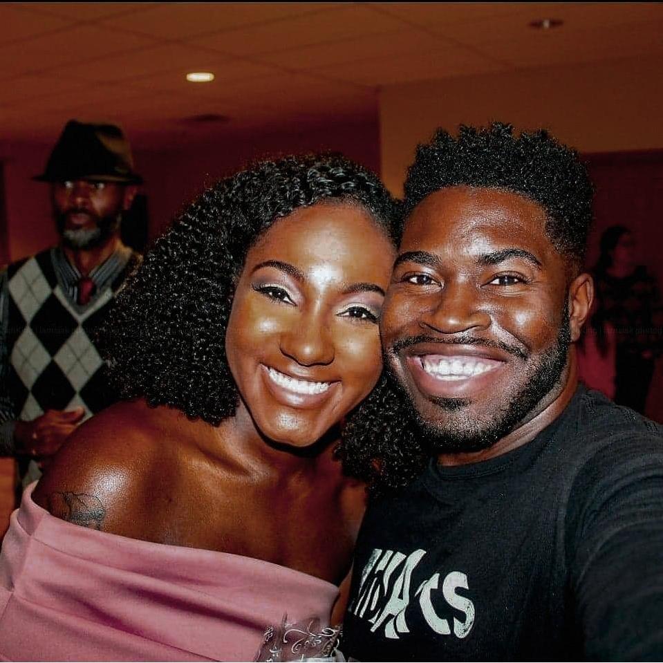 Our first picture together as friends at Marshida's first art show in December 2015