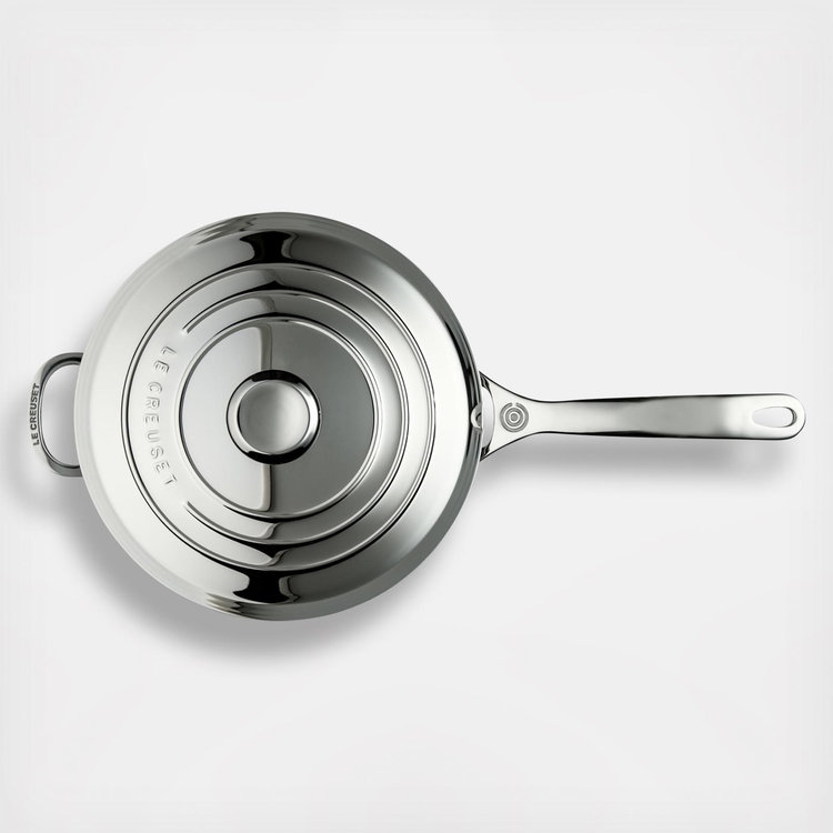 Le Creuset, Stainless Covered Saucier with Helper Handle | Zola