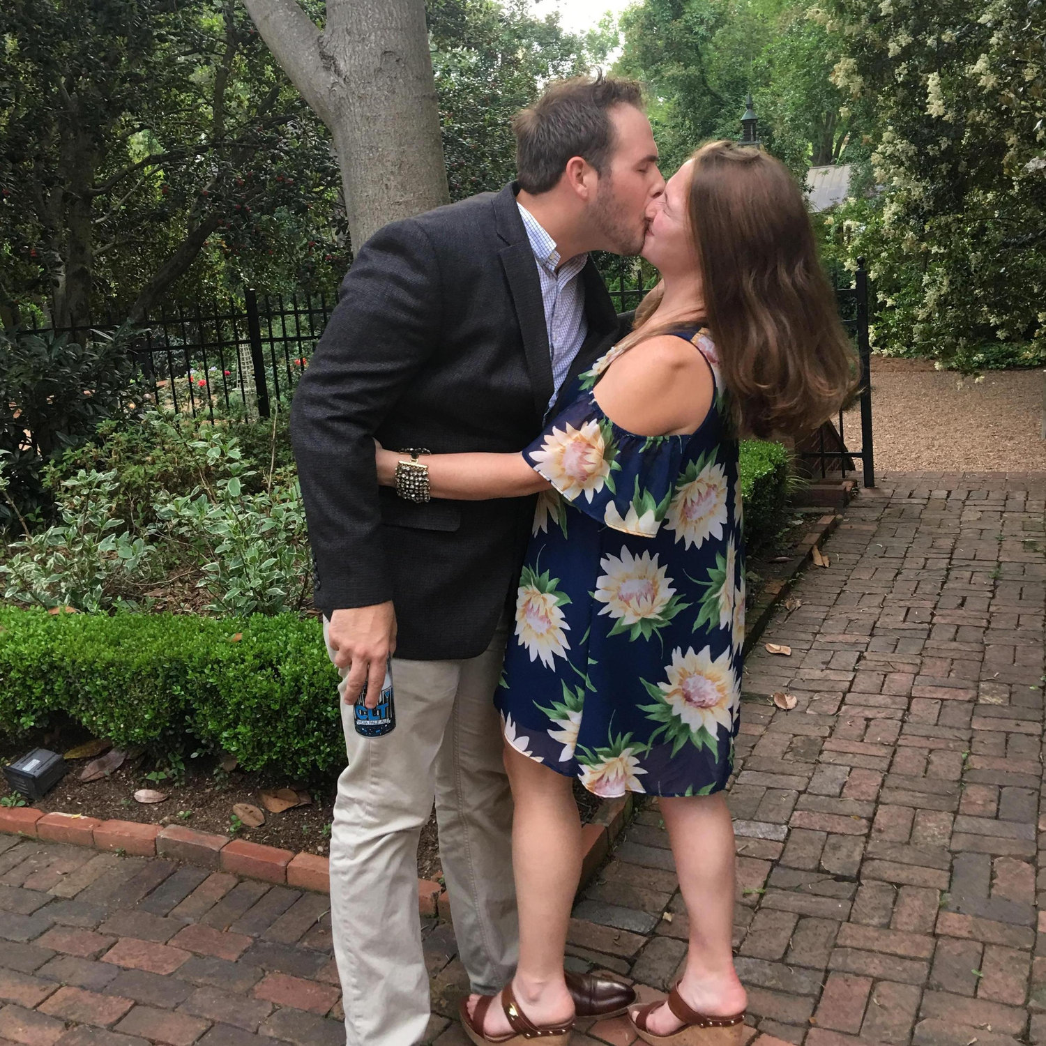 our first kiss.