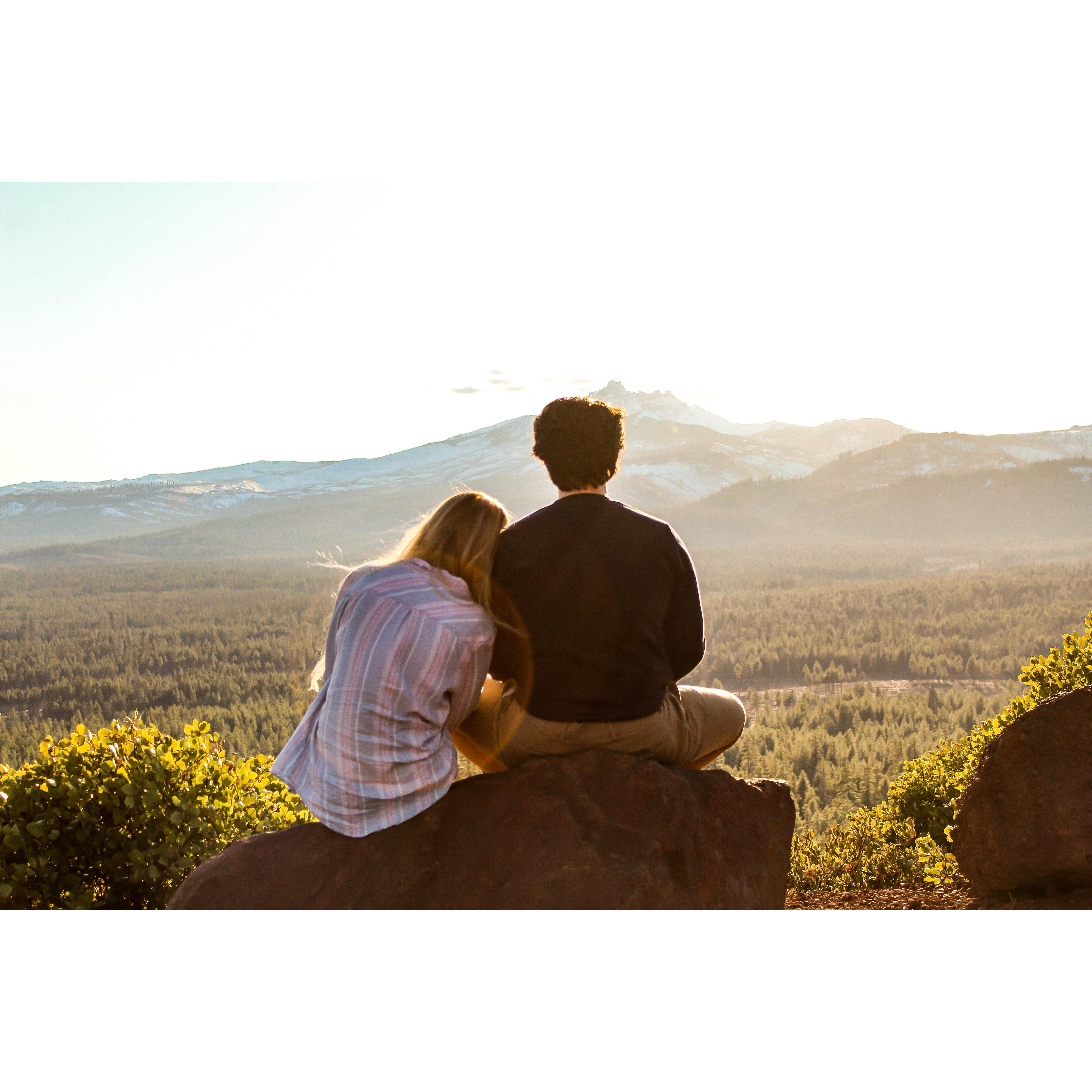 Their friend snapped this picture as Emma and Eli watched the sunset on Eli's birthday- 03/21/19
