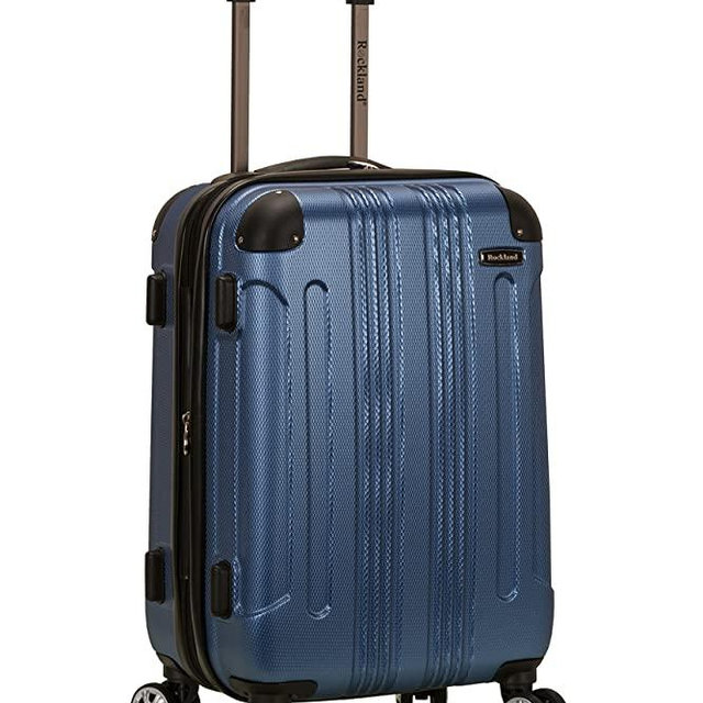 Rockland London Hardside Spinner Wheel Luggage, Blue, Carry-On 20-Inch