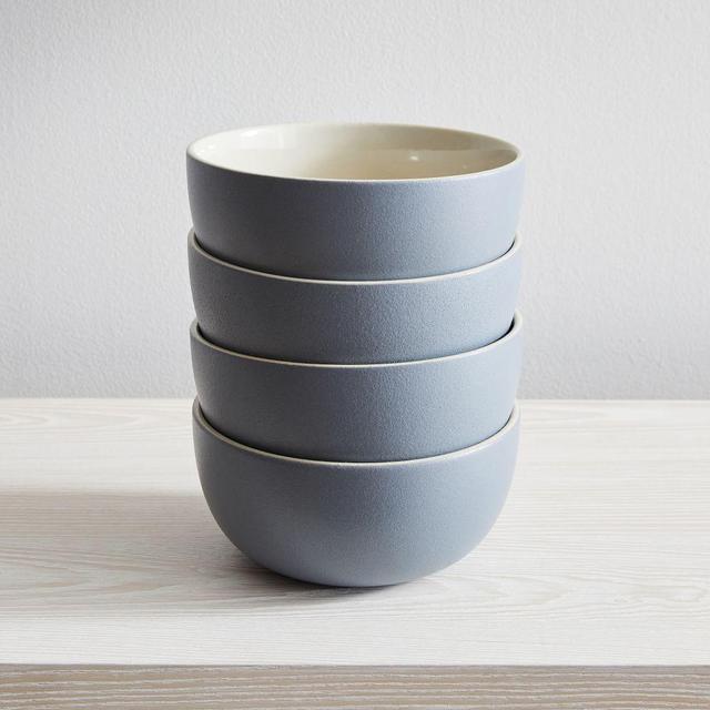Aaron Probyn Kaloh Dinnerware, Meal Bowl, Set of 4, Anchor Gray