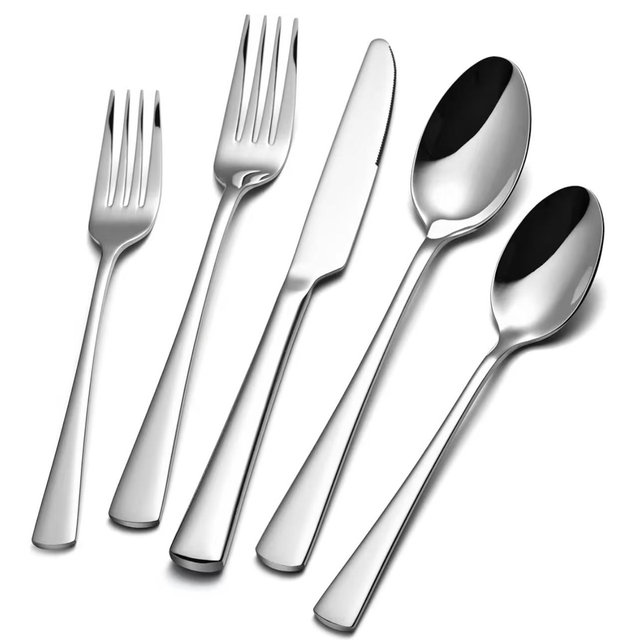 Silverware Set for 12, 60-Piece Forged 18/10 Stainless Steel Flatware Set, Mirror Finish