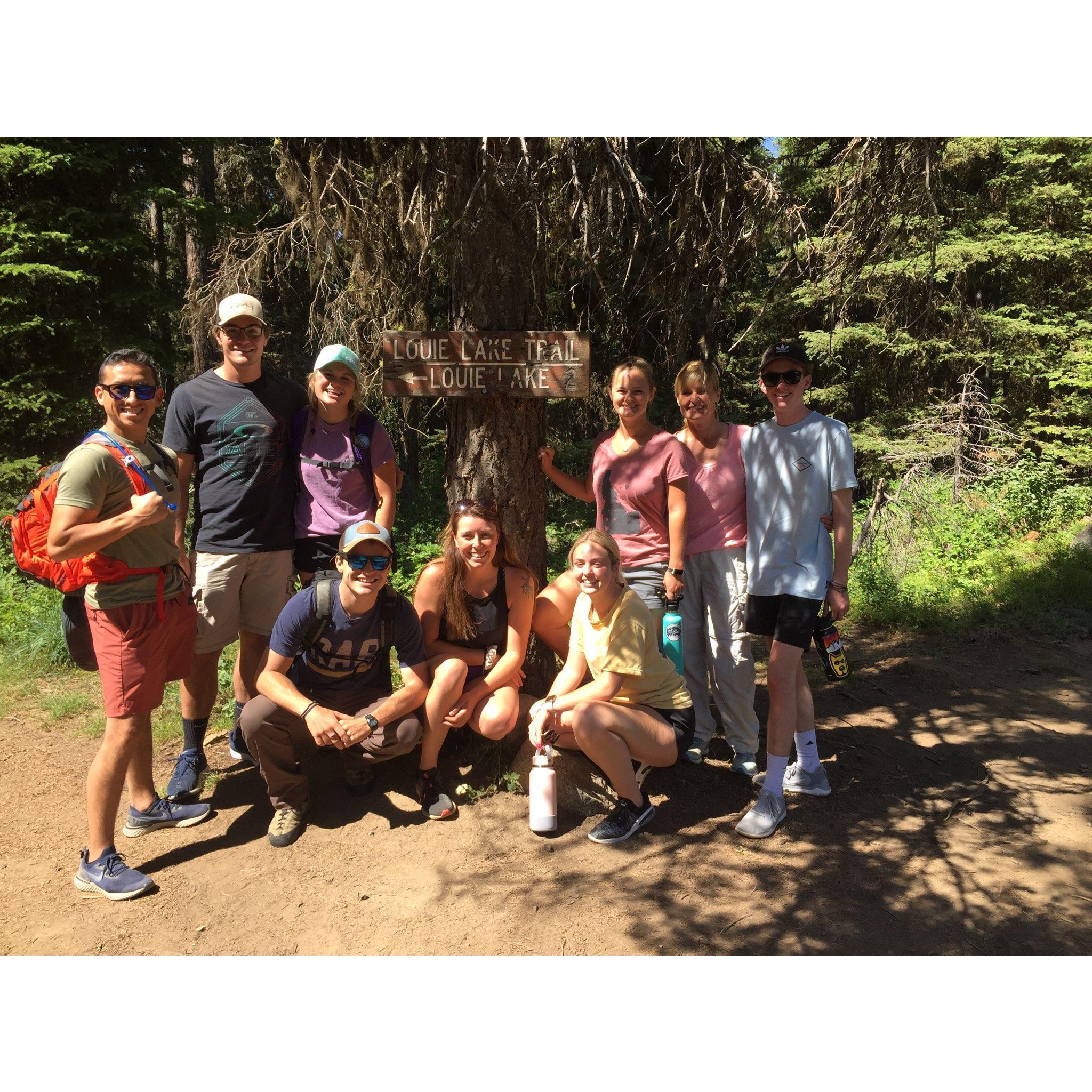 Idaho Family at Lake Louie, summer 2020