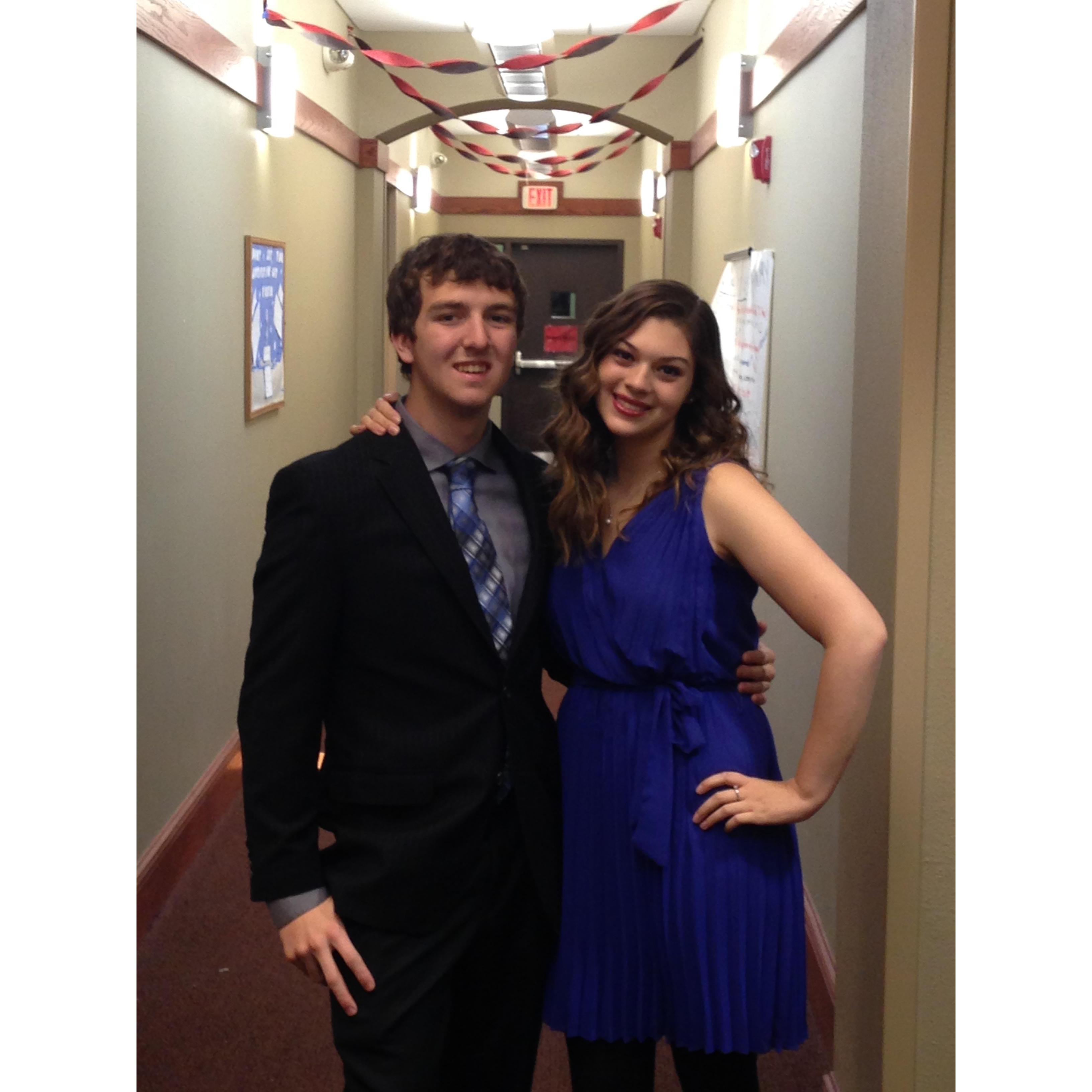 Looking fly before our first formal dance together - 2014