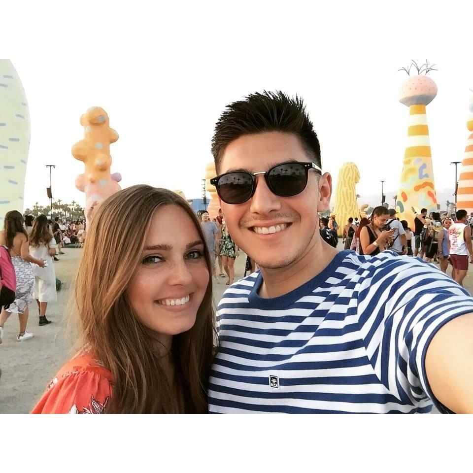Our first Coachella, best birthday present ever.