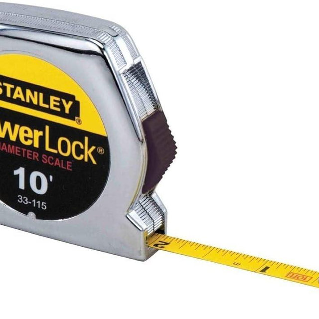 Powerlock Tape Rule, 1/4"" x 10ft, Plastic Case, Chrome, 1/16"" Graduation, Sold as 1 Each