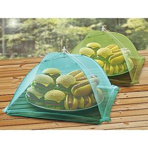 Stainless Steel Food Tent in Green and Blue (Set of 2)