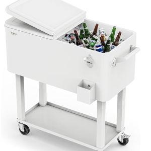 Rolling Ice Chest, Portable Patio Party Bar Drink Cooler Cart | Amazon