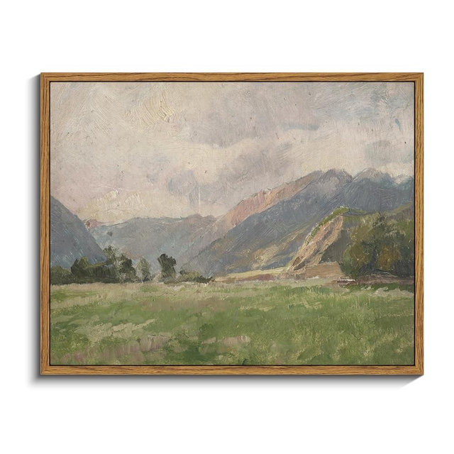 InSimSea Framed Canvas Wall Art Vintage Decor, Retro Landscape Canvas Wall Art, Farmhouse Bedroom Wall Decor, Cottagecore Wall Decorations for Living Room, Bathroom, Dining Room Decor, 11"x14"