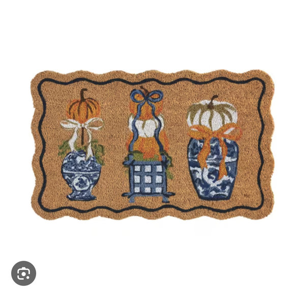 Pumpkin Topiary Doormat
