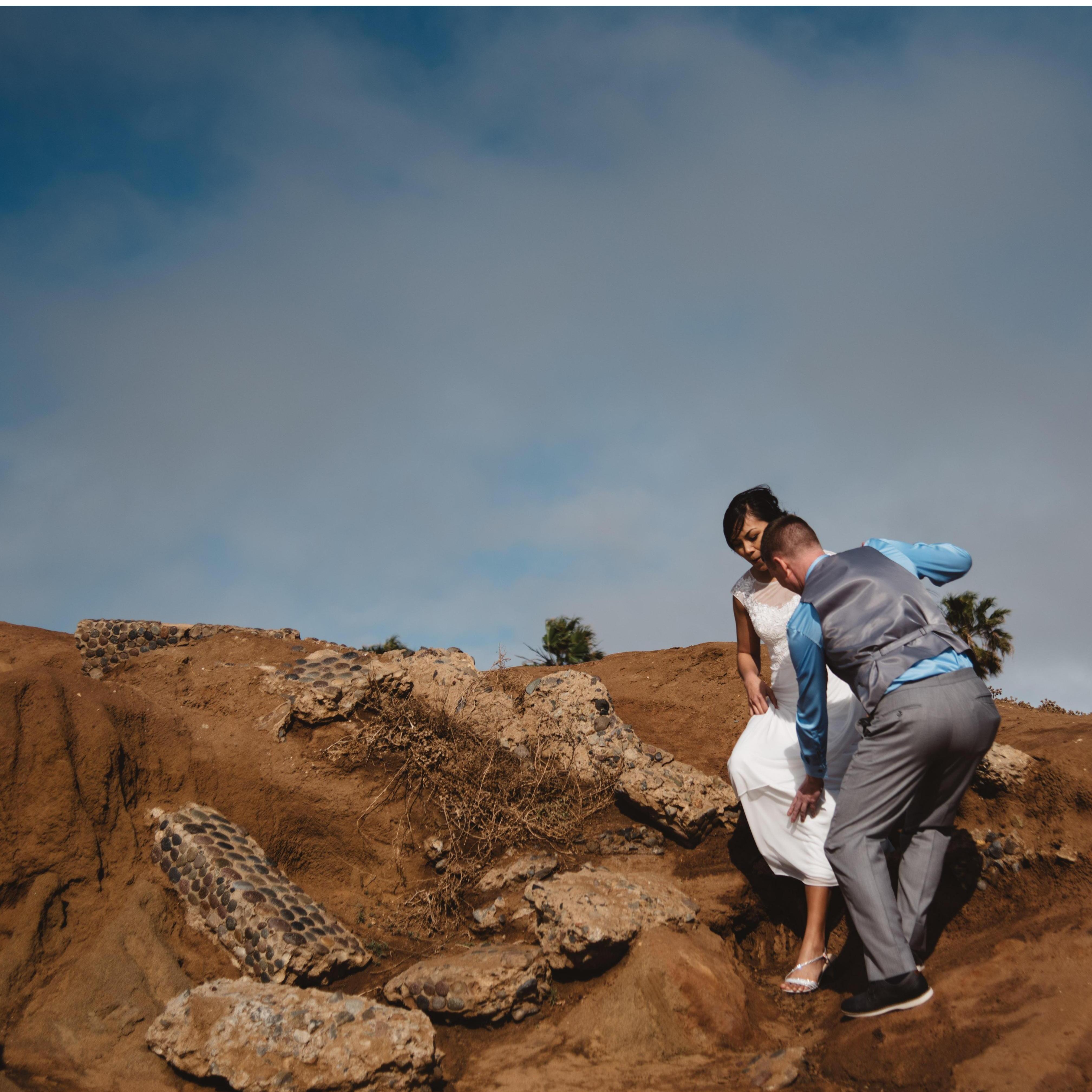 The fear of falling was definitely real right now.